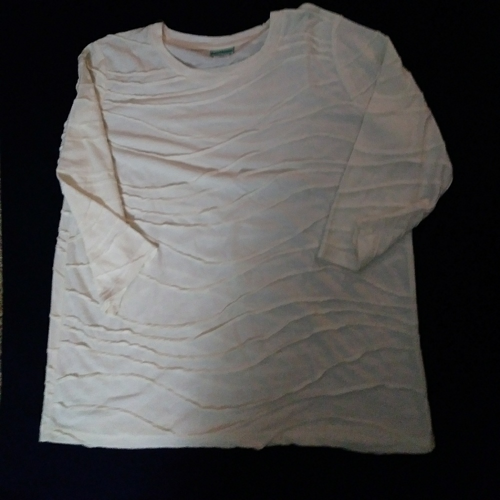 Cream 3/4 sleeve top
